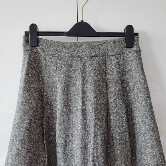 Loft Gray Sequin Wool Blend Skirt - Picture 3 of 10